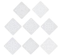STOBAZA 8Pcs Flower Line Quilting Stencils Motion Sewing Templates for Patchwork Embroidery DIY Craft Smooth Edges Reusable and Easy to Clean Suitable for Beginners and Professionals
