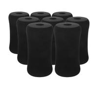 STOBAZA 8pcs Foam Foot Pad Roller Replacement Tube Sleeve for Gym Machines | Plastic Rubber Foam Build, 20mm Inner 70mm Outer 130mm Size, Black Finish for Maintenance