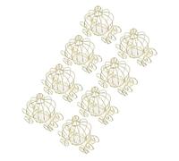 STOBAZA 8pcs Golden Metal Pumpkin Carriage Candy Boxes for Wedding Party Favors Container with Creative Pumpkin Cart Shape, for Crafts and Celebratory Occasions