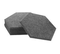STOBAZA 8pcs Hexagonal Acoustic Felt Panels Sound Absorbing Soundproofing Noise Isolation for Home Studio Office Deep Gray Wear-resistant Wall Tiles