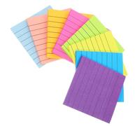 STOBAZA 8Pcs Lined Small Sticky Tabs Memo Pads Colors Portable Pocket Note Taking Notepads for School Office Home Use with Strong Adhesive and Thick Paper