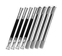 STOBAZA 8pcs Metal Pencil Extenders with Non-slip Holder Reusable Art and Sketch Pencil Lengtheners and Crayons Convenient Dual-head Design for Office and School Use