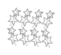 STOBAZA 8pcs Sparkly Star Hair Clips for Women Zinc Alloy Hairpins with Bling Five-pointed Design Lightweight Hair Jewelry Accessories for Parties and Daily Styling