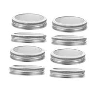 STOBAZA 8pcs Stainless Steel Sprouting Jar Lids Split Mesh Strainer Covers for Wide Mouth Mason Jars Enhanced Airflow Germination Kit for Seed Sprouting and Indoor Gardening