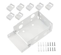 STOBAZA 8pcs White Low Profile Blind Brackets for Window Curtain Shades Hidden Mounting Box Brackets with Silent Operation Seamless Concealed Installation for Various Curtain Types