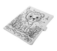 STOBAZA A5 White Cat Fabric Book Cover Protector for Notebooks and Books Washable Anti-Wear for Students Decorative and Sturdy for s Coloring and Doodling