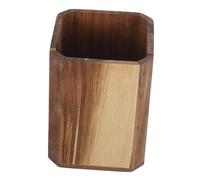 STOBAZA Acacia Wood Utensil Holder Multipurpose Cutlery Storage Box for Kitchen Countertops Farmhouse Style Crock for Spoons Chopsticks Spatulas Modern Natural Organizer for Dining Office