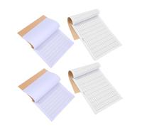 STOBAZA Accounting Books for Bookkeeping, Expense Tracking Book, 4Pcs Blank Paper Notebook Set for Small Businesses, User Friendly Record Keeping and Inventory Management for Office Use