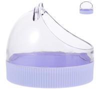 STOBAZA Acrylic Small Hamster Feeding Bowl Compact Pet Feeder in Purple for Cage Rats and Dwarf Hamsters Easy Clean Feature