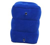 STOBAZA Adjustable Inflatable Footrest Pillow Level Height Folding Travel Airplane Leg Rest Cushion for Back Relief Dark Blue
