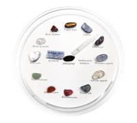 STOBAZA Agate Stone Wall Clock Polished Mineral Desktop Ornament Natural Irregular Stone Decor for Teaching Geology and Home Office Display