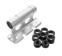 STOBAZA Aluminum Bike Front Fork Holder Bracket for Car Roof Rack, Silver Single-Piece Mount Quick Release Axle, Compatible Mountain and Road Bikes for Outdoor Transport