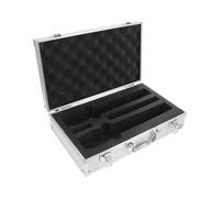 STOBAZA Aluminum Microphone Case with Reinforced Corners and Soft Inner Padding Portable Hard Carrying Storage Box for Wireless Mic Protection and Impact Resistance During Travel and