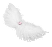 STOBAZA Angel Wing Plumage Hairpin Enhancing Charm with Heart Rhinestone, Lightweight Copper Hair Clip Decorative White Quill Hair Pin for Special Occasions and Stage Performances