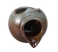 STOBAZA Artistic Ceramic Garden Pot with Fountain Spitter Hydroponic Planter for Indoor Outdoor Decor Natural Flow Water Feature Jug for Fish Tank Patio Medium Kiln Glazed Design