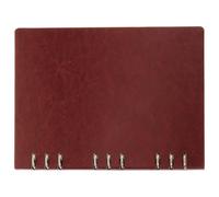 STOBAZA B5 Brown Leather Cover Binder Notebook round Rings, Refillable Ruled Notepad for Writing, Weekly Planner Journal Suitable for Students and Office Use