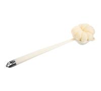 STOBAZA Back Brush for Shower Bath Brush Long Handle White Pp Abs TPR Gentle Cleaning for Hard-to-Reach Places