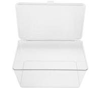 STOBAZA Badge Organizer Case Large Capacity Acrylic with Display and Related Lid, Stylish for Small Items to Products, Sleek Storage Box Journaling and Anime for Office and Home Use