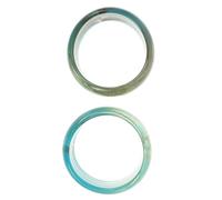STOBAZA Bangle with Irregular Geometric Shape Retro Vintage Style 2pcs Acrylic Wide Green Bracelets and Glossy Shine for Women for Party Events and Summer Beach Occasions