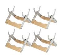 STOBAZA Beekeeping Hive Frame Grip Tool Ergonomic Design and Stainless Steel Construction 4pcs with Wooden Handles for Universal Compatibility , for Honey Harvesting and Beehive Frame