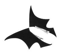 STOBAZA Black Bat Wing Hair Clips Secure Hold for Gothic Style Metal and Sponge Material Hair Accessories Halloween Cosplay for Daily Wear and Parties