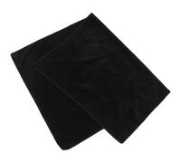 STOBAZA Black Makeup Table Cover 50x80cm Rectangular Vanity Desk Mat Protector for Nail Art and Beauty Salon Use, Reusable Black Dressing Table Cloth for Photography and Styling