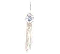 STOBAZA Bohemian Blue Cotton Woven Dream Catcher Wall Hanging Decoration Pendant with Tassels Safe Material Easy to Hang Bedroom and Window Ornament for Beautiful Dreams and Romantic
