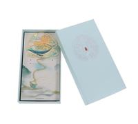 STOBAZA Brass Art Work Bookmark with Pendant Whale Dream Design, Decorative Cultural Page Marker for Readers, Box Packaging, Unique Literary Accessory for Book Lovers