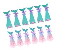 STOBAZA Candy Biscuits Mermaid Box Shaped White 30pcs Paper Wedding for Pack Party