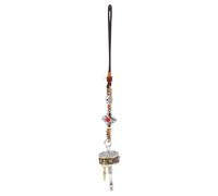 STOBAZA Car Hanging Ornament Rotatable Prayer Wheel Pendant, Rear View Mirror Accessory Tibetan Style for Car and Backpack Decoration