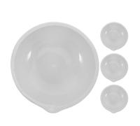 STOBAZA Ceramic Evaporating Dish and Simultaneous Handling of Multiple Samples 100ml Capacity 4pcs with Spout round Porcelain Lab Dish for Heating Liquids Smooth Edge Design, Easy