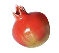 STOBAZA Ceramic Pomegranate Shaped Flower Vase Small Green Base Modern Flower Arranging Holder for Office Home Desk Bookshelf