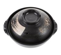 STOBAZA Ceramic Stew Pot with Lid Ceramic Cooking Pot for Soup Stews and Casseroles Heat-Concentrating Base Acid and Alkali Resistant for Home Cookware
