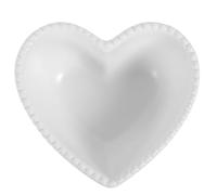 STOBAZA Ceramics Heart Shaped Bowl - White, Romantic Style - Fired Ceramics - Bowl - Dessert, Salad, Snacks, Hot Dishes, Pasta, Candy, Caviar