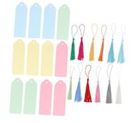 STOBAZA Chinese Style Kraft Bookmarks with Tassels Blank DIY Kraft Cardstock Bookmarks for Students Creative Plum Blossom Design Lightweight and Tear-Resistant for Journals and Art