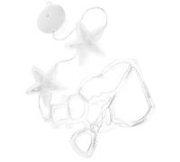 STOBAZA Christmas Suction Cup Hanging Lights Bright LED Star and Bell Window Decor for Festive Atmosphere Easy to Install Xmas Party and Shopping Mall Decoration