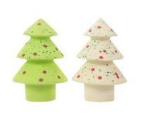 STOBAZA Christmas Tree Shaped Makeup Sponge Beauty Sponges Applicator for Wet Foundation Blending Christmas Decoration