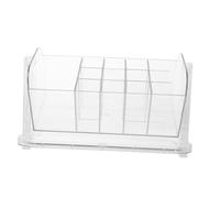 STOBAZA Clear Desktop Makeup Organizer Rack with Large Capacity Rotatable Perfume and Cosmetic Holder Transparent Pet Storage for Lipsticks and Brushes Home Vanity Storage