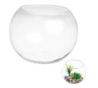 STOBAZA Clear Glass Fish Bowl Small Desktop Fish Tank for Goldfish Micro Landscape Transparent Aquarium for Home Office Garden Decor Versatile Pot for DIY Miniature
