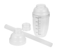 STOBAZA Cocktail Shaker Set 500ml PP Shaker Cup with Muddler Lid, Easy to Clean, Beginner-Friendly, for Street Milk Tea Stands