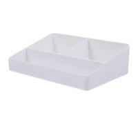 STOBAZA Coffee and Tea Bag Organizer with Compartments Design, White Imitation Porcelain Comfortable to Touch Storage Box for Condiment Bags, Suitable for Offices and Guest Rooms