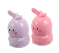 STOBAZA Color Changing Lip Balm 2pcs Set for Women Moisturizing Hydrating Lipstick Duo in Pink and Purple Cute Bunny Shape Lip Nourishing Care Suitable for Daily Use and Teen Girls