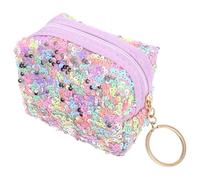 STOBAZA Compact Mini Coin Purse Keychain, Small Sequin Change Wallet Pouch for, Handy Organizer for Tiny Accessories