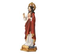 STOBAZA Compact Resin Jesus Statue Ornament Religious Sculpture for Home and Church Desktop Decoration Detailed Sacred Figurine Adornment with Classic European Style