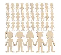 STOBAZA Craft Wood Pieces 100Pcs Unfinished Wooden Chips for Artistic Development and Boys and ’ DIY Crafting Projects