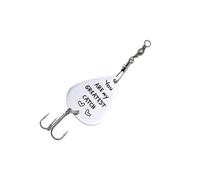 STOBAZA Creative Stainless Steel Treble Fishing Hook with Guitar Pick Lure, 1Pcs Hard Fishing Bait for Outdoor Angling, “You Are My Greatest Catch” Pattern