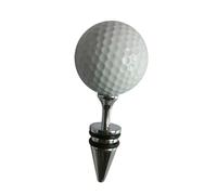 STOBAZA Creative Zinc Alloy Golf Ball Wine Bottle Stoppers Silver Non-Rusting Beverage Cork Plugs for Home Bar Restaurant Party Use