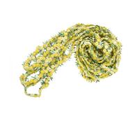 STOBAZA Decorative Rose Lace Ribbon Yellow Floral Trim 4.5M for Sewing and Wedding Embellishments
