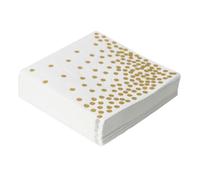 STOBAZA Disposable Paper Napkins Luxury Party Paper Napkins Golden Dots Pattern 20pcs with Unique Beautiful Design for Wedding and Shower Party