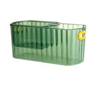 STOBAZA Double Layer Detachable Snack Box with Drainage Tray Compact Candy Storage Organizer in Elegant Dark Green for Kitchen and Dining Table and Space Saving Compartments for Nuts and